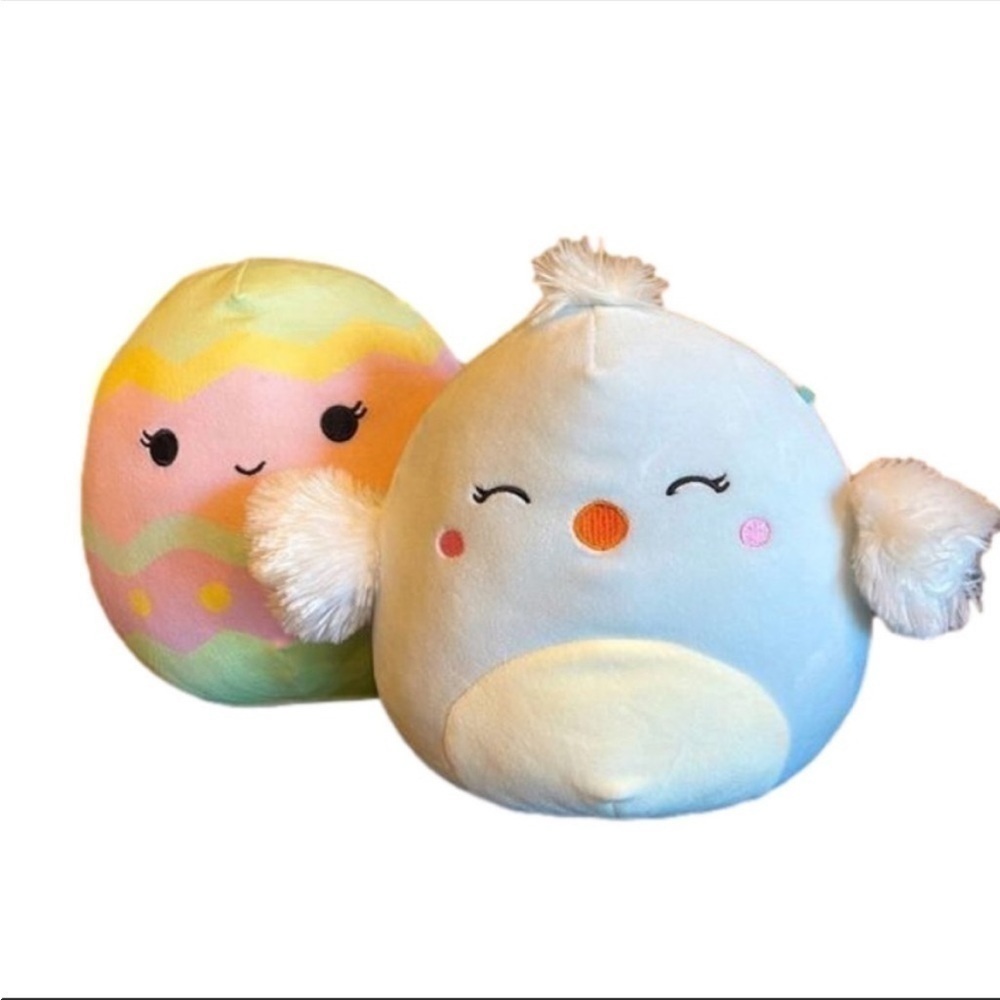 Squish mallow Plush Eddie the Easter Egg and Astra the Blue Bird Bundle